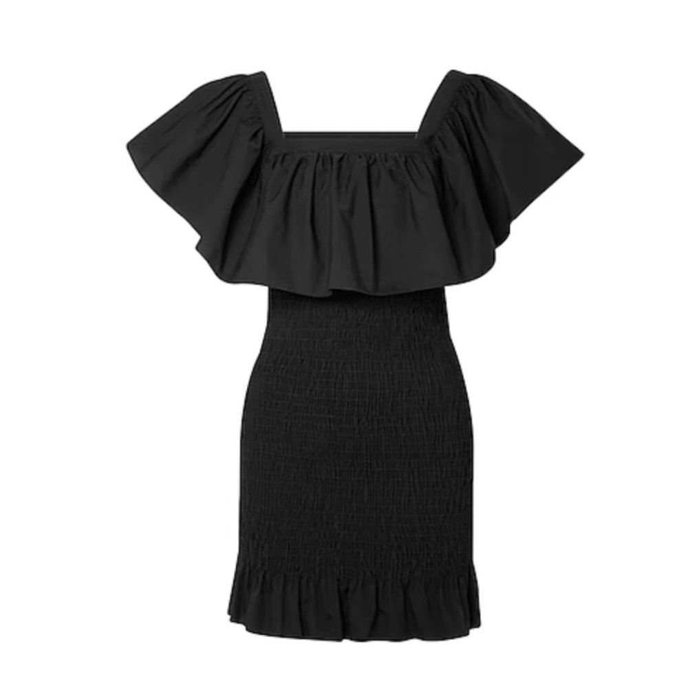 Solid and Striped Ruffle Dress - Picture 2 of 7